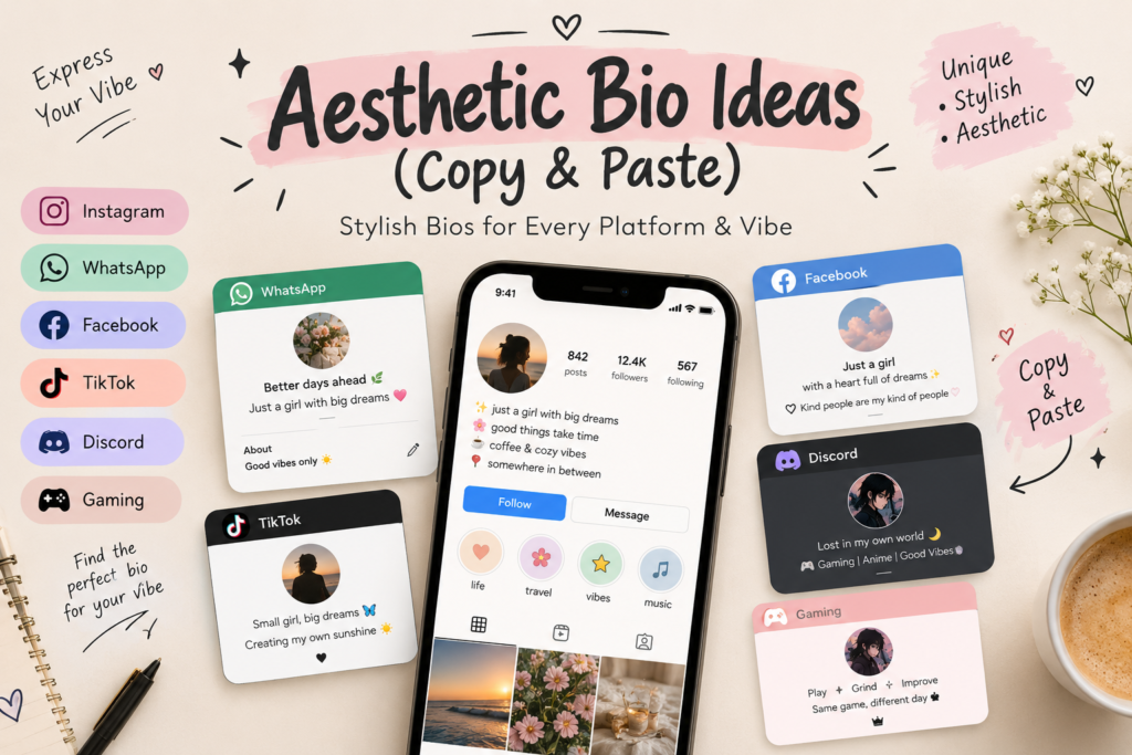 Aesthetic Bio Ideas Collage